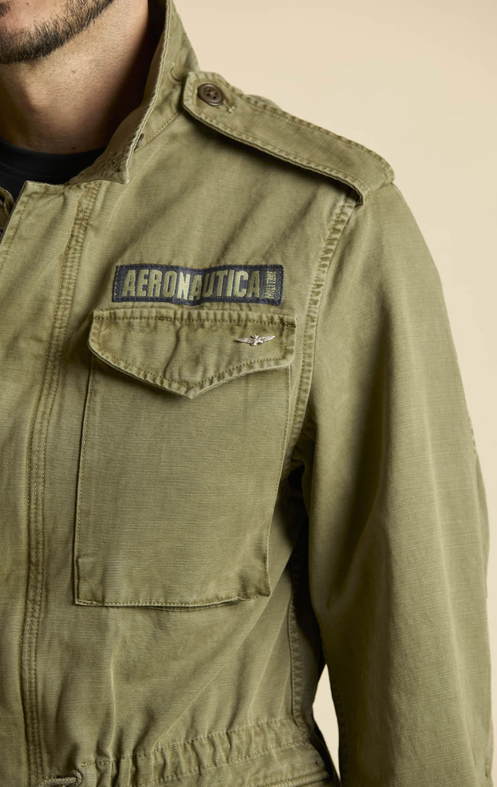 Ветровка M-65 AERONAUTICA MILITARE big size SS 26/IN lichen green (AB 3044) 