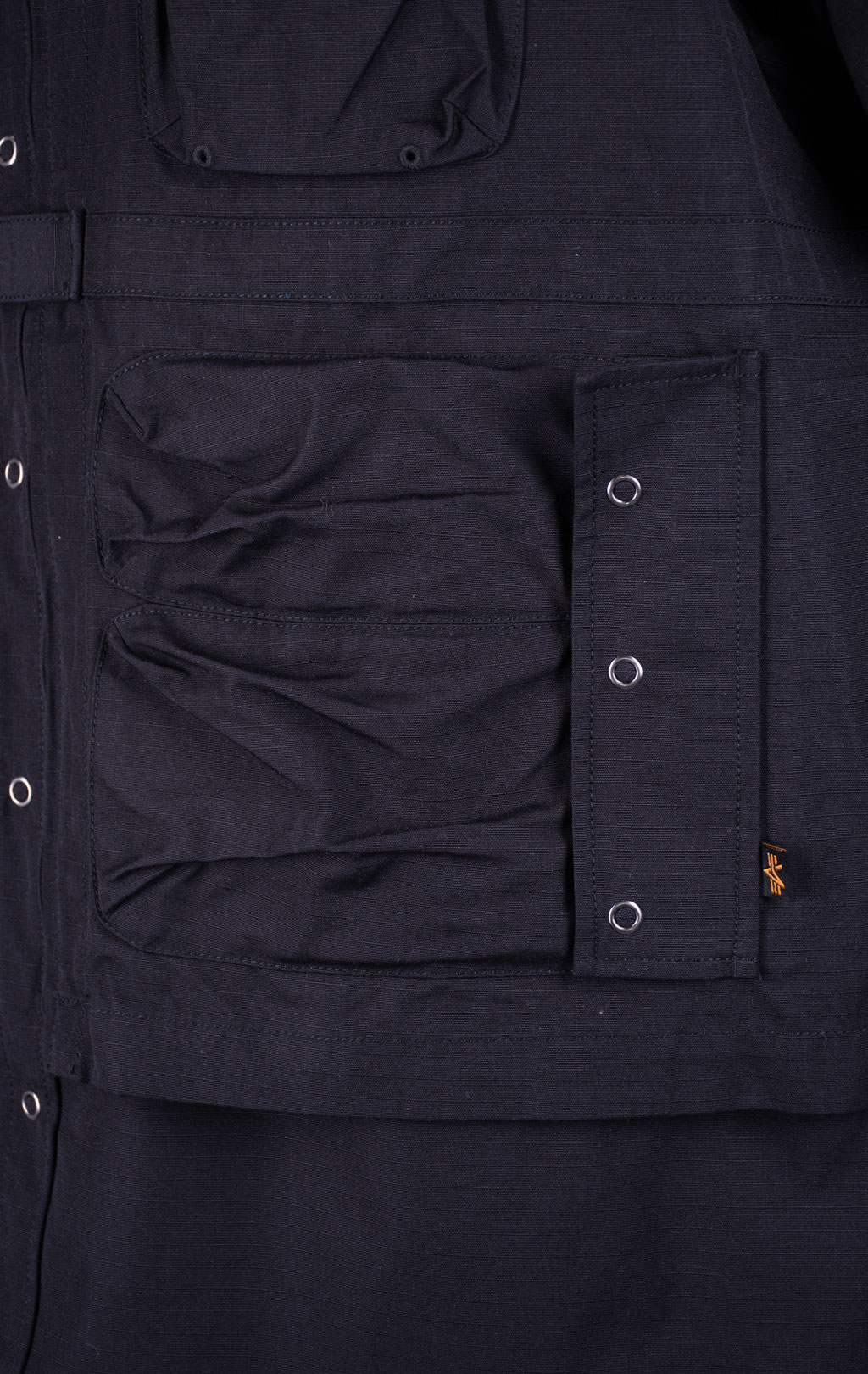 Ветровка трансформер ALPHA INDUSTRIES C-1 MOD SHIRT JACKET SS 24 m black 