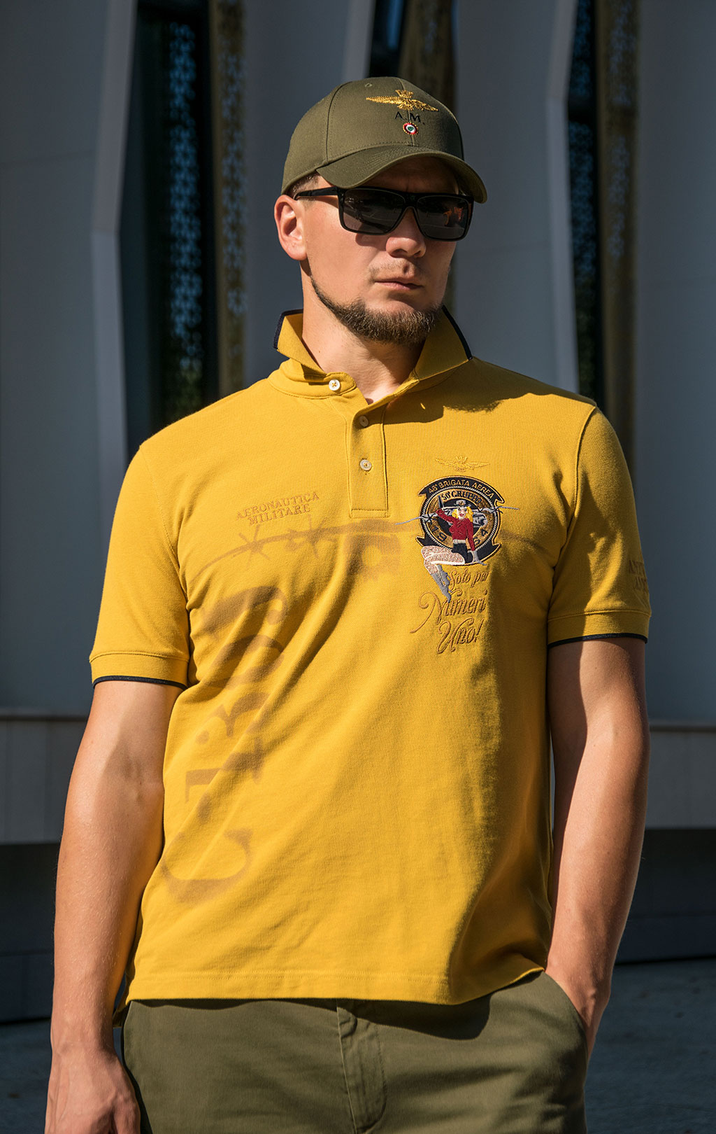 Футболка-поло AERONAUTICA MILITARE FW 23/24/TR yellow (PO 1706) 