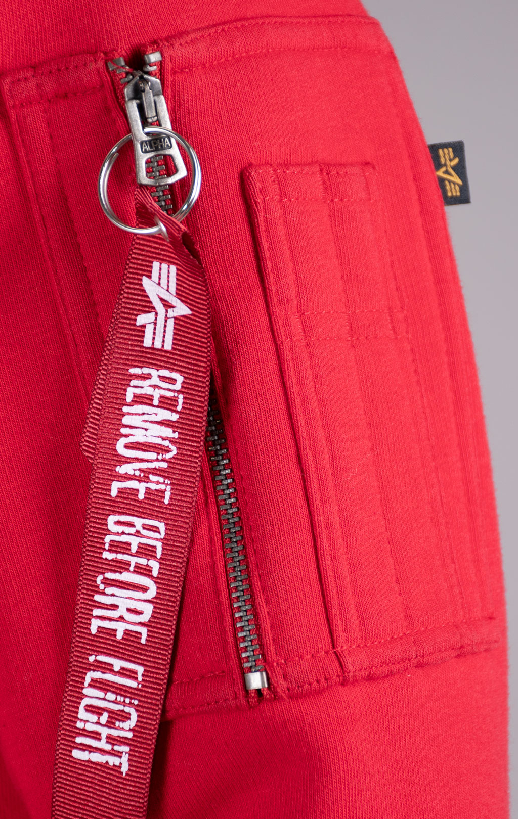 Свитшот ALPHA INDUSTRIES NASA reflective speed red 