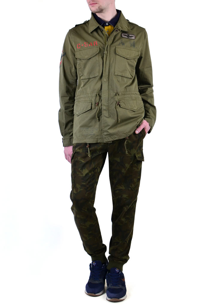 Ветровка AERONAUTICA MILITARE FIELD JACKET M-65 green military (AB 1663) 