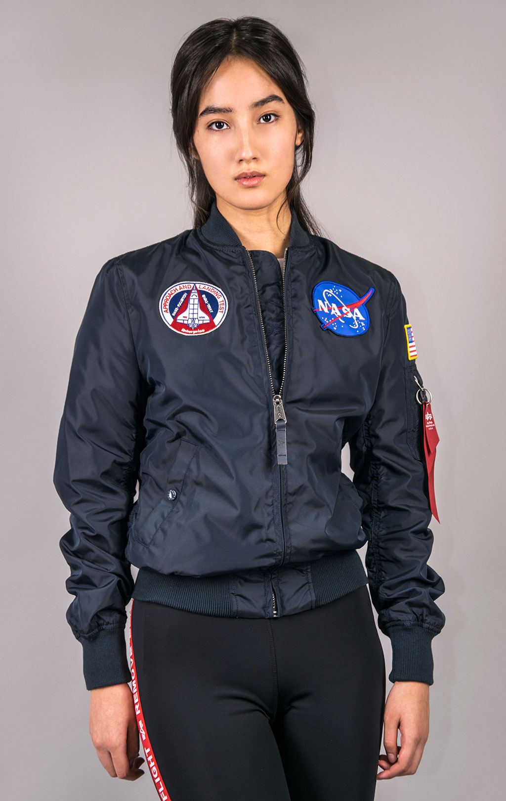 Женская ветровка-бомбер ALPHA INDUSTRIES TT NASA REVERSIBLE MA-1 rep. blue 