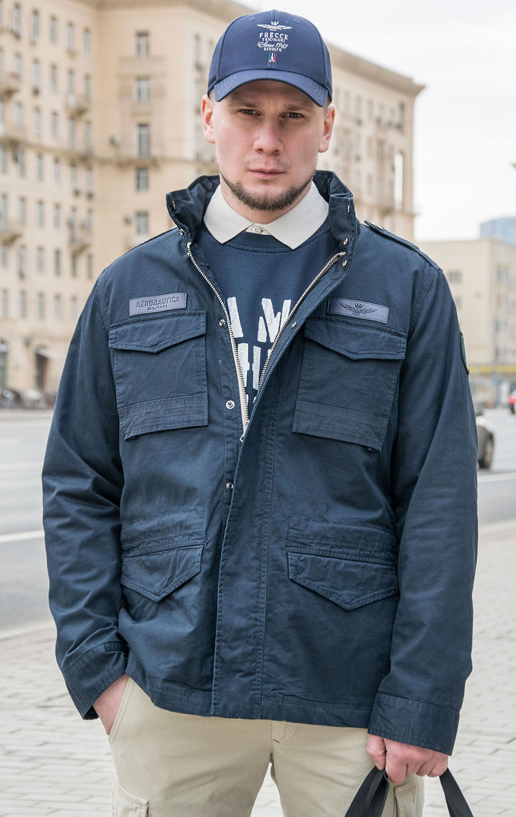 Ветровка AERONAUTICA MILITARE SS 23 m/CN blue scuro (AB 2063)