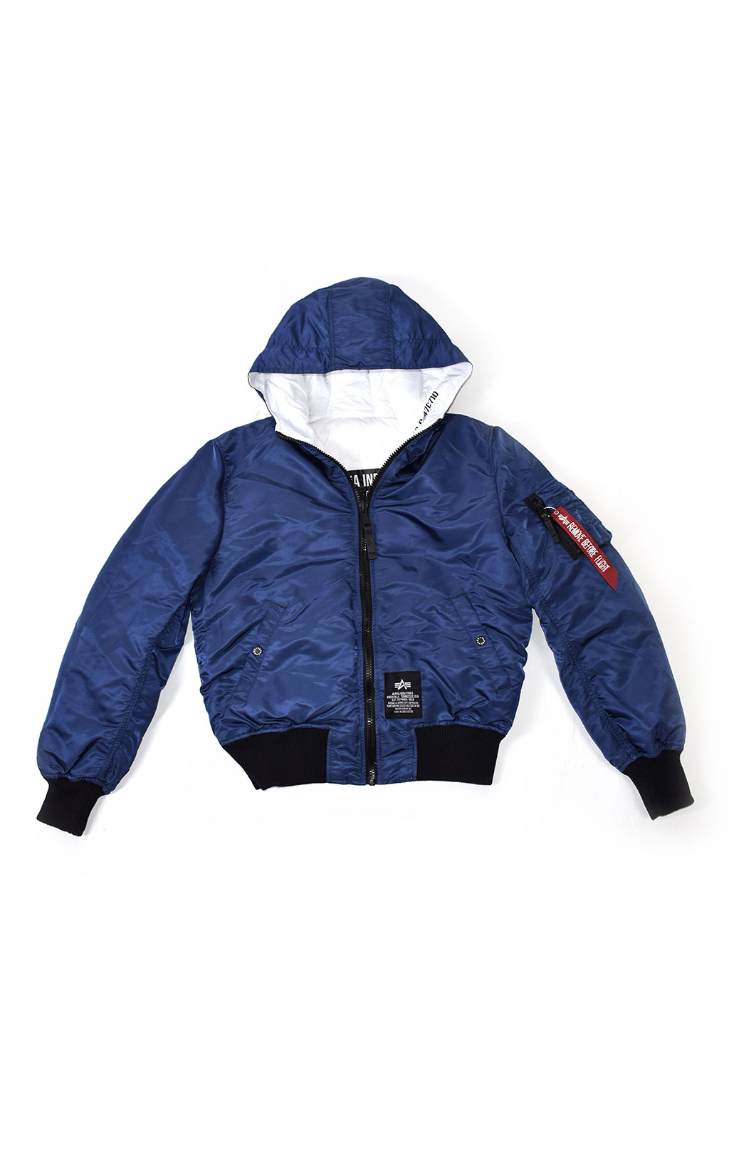 Куртка ALPHA INDUSTRIES HOODED PUFFER FD REV. new navy 