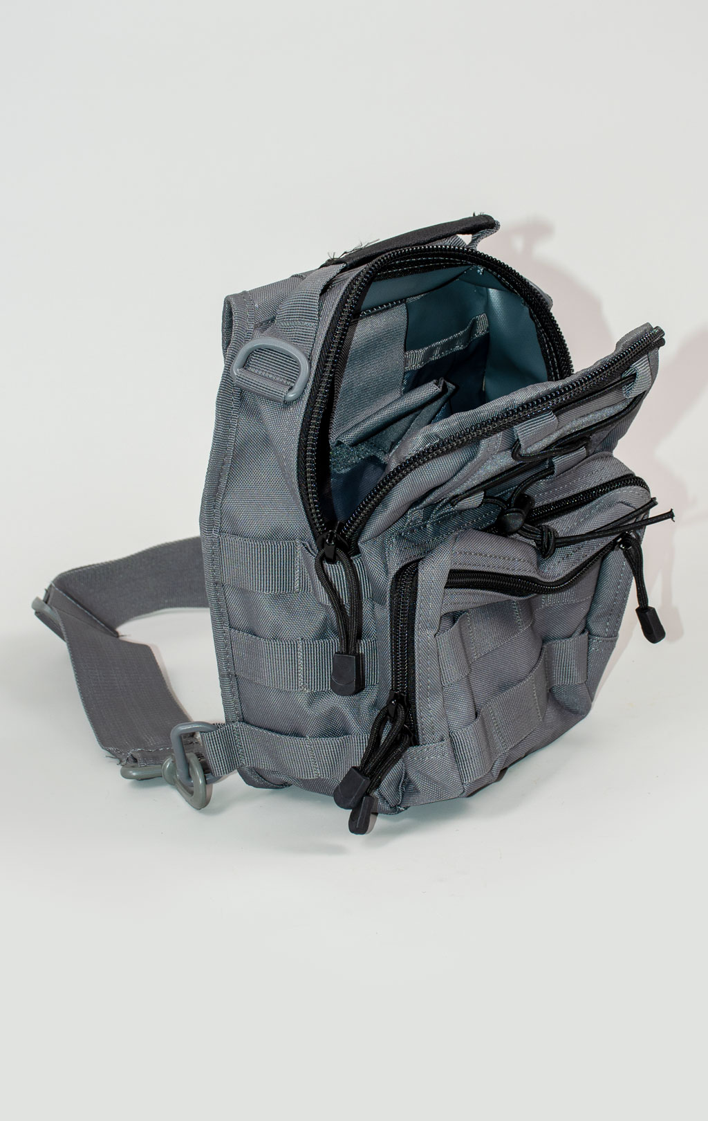 Рюкзак однолямочный Hausheng SLING MOLLE пряжка фастекс grey PK-098-4 