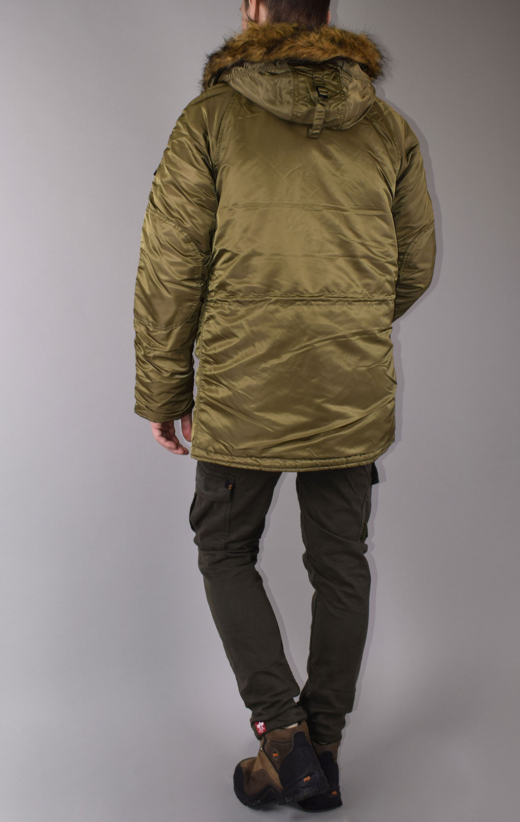 Аляска ALPHA INDUSTRIES SLIM FIT GEN-I N-3B vintage olive/orange 