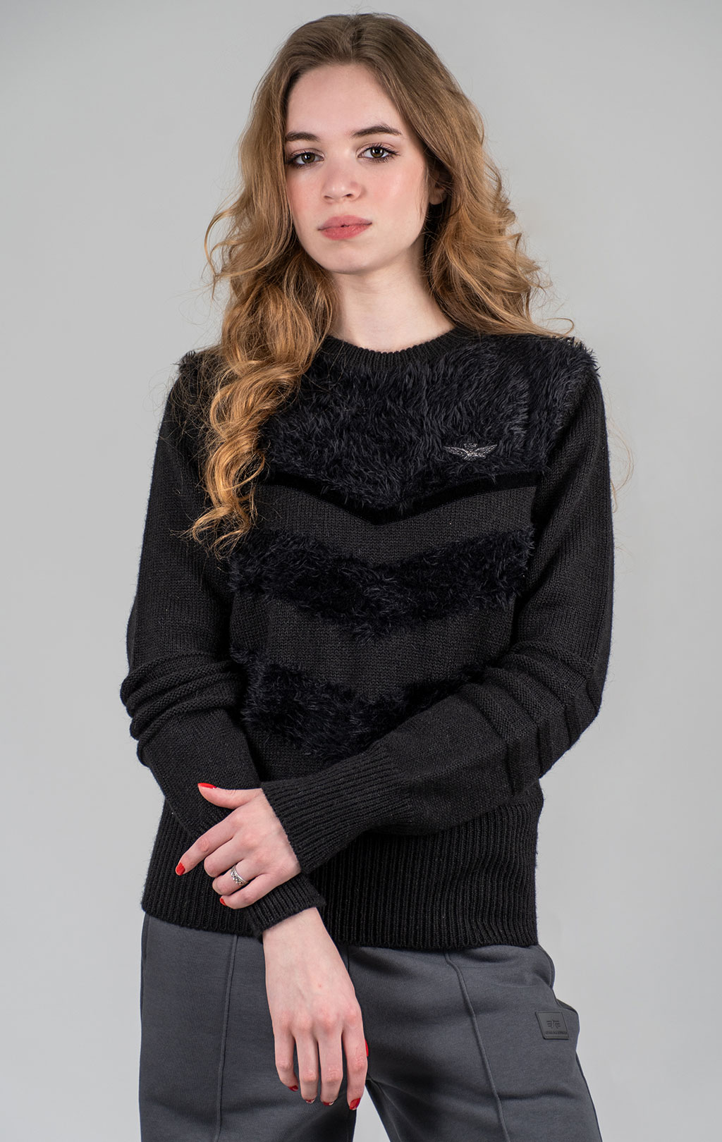 Женский пуловер AERONAUTICA MILITARE FW 20/21/IT nero (MA 1314) 