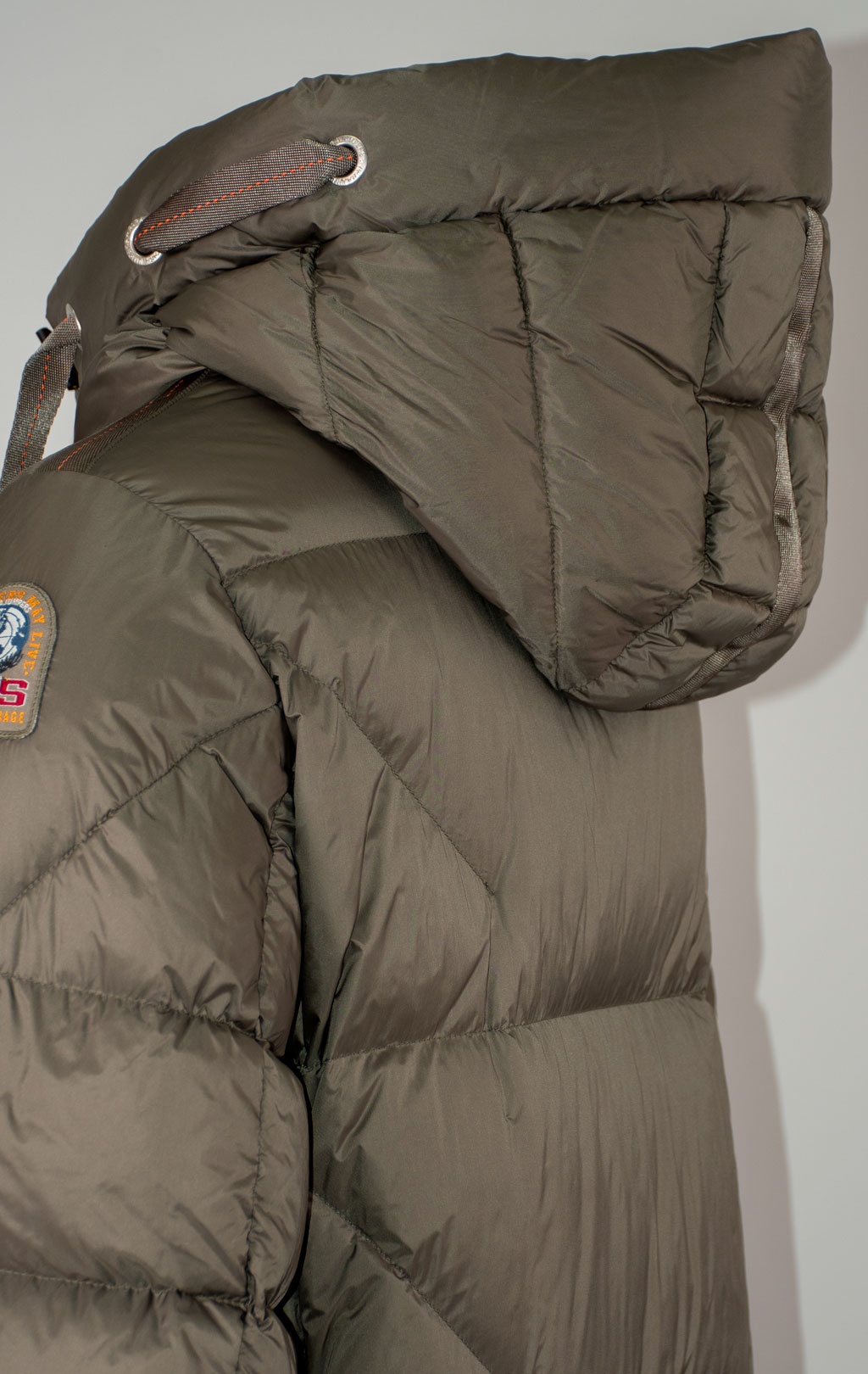 Женское пальто пуховое PARAJUMPERS LEONIE FW 25/26 olive grey 