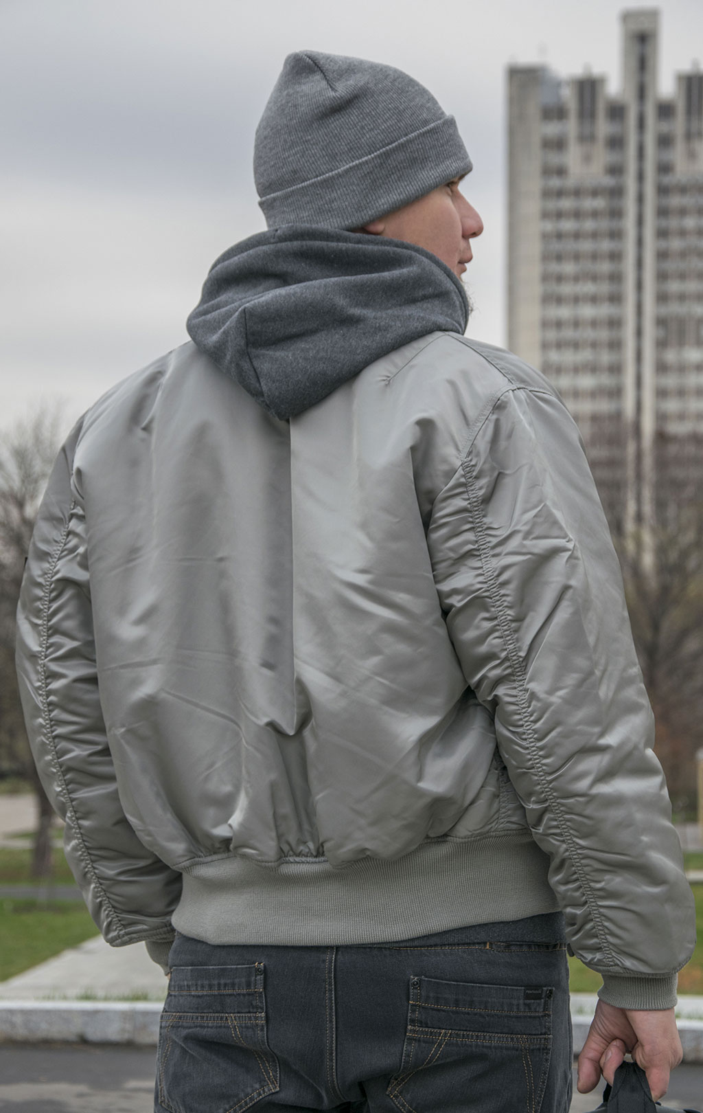 Бомбер ALPHA INDUSTRIES ORIGINAL FIT MA-1 FW 22/23 m vintage grey 