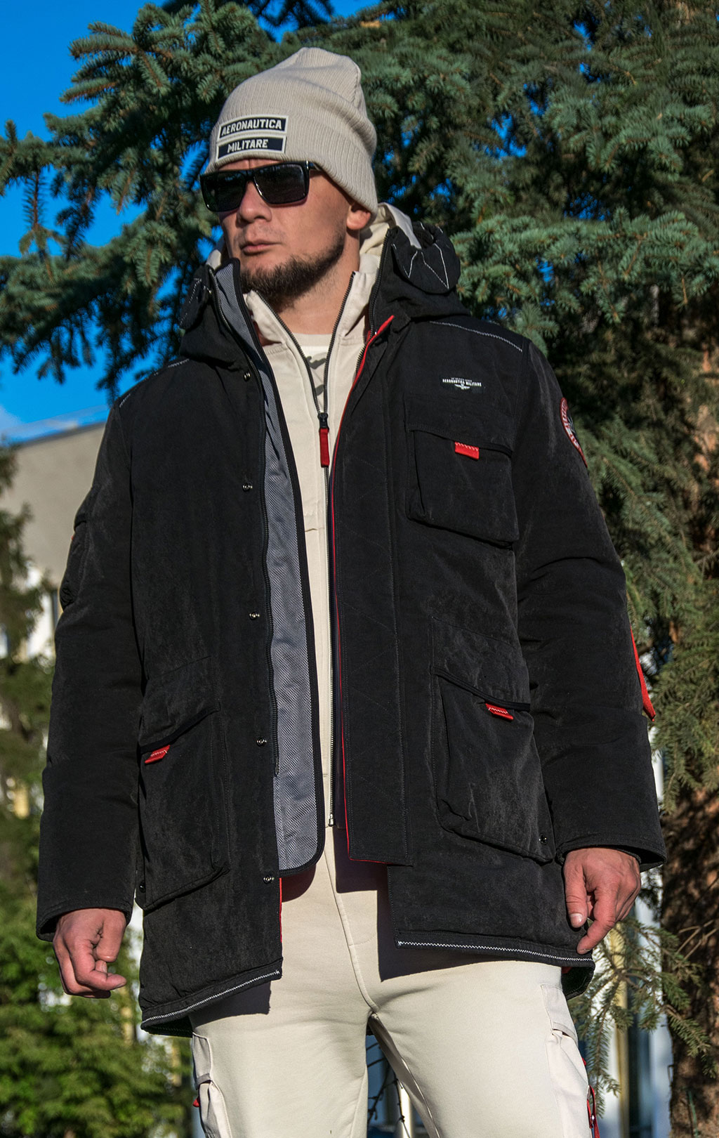 Куртка-парка AERONAUTICA MILITARE ANTARCTICA FW 23/24 m/CN jet black (AB 2110) 