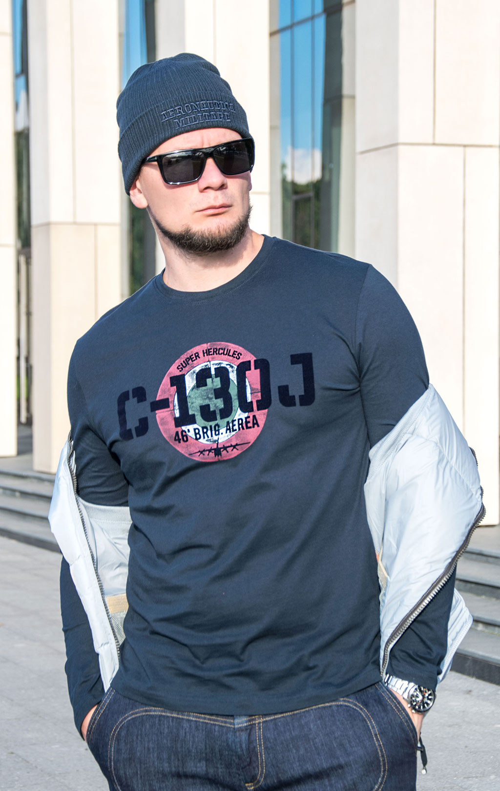 Лонгслив AERONAUTICA MILITARE FW 23/24/BD dark blue (TS 2145) 