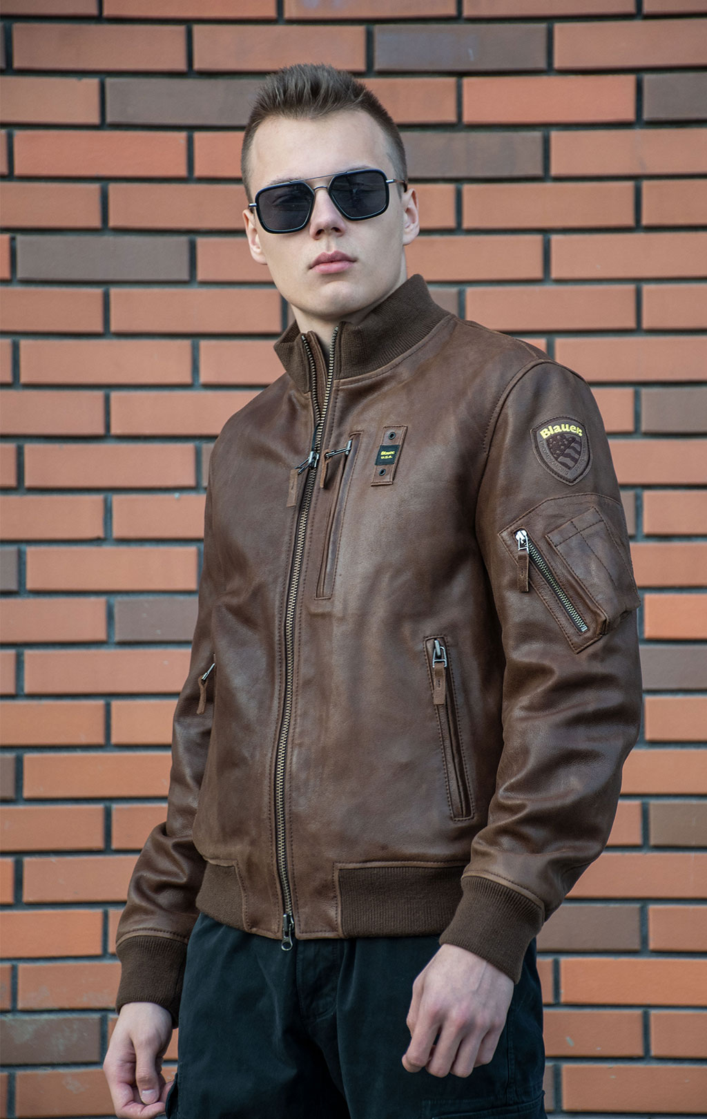Куртка BLAUER BALDWIN кожа FW 24/25 caffe arabo (LO1394) 