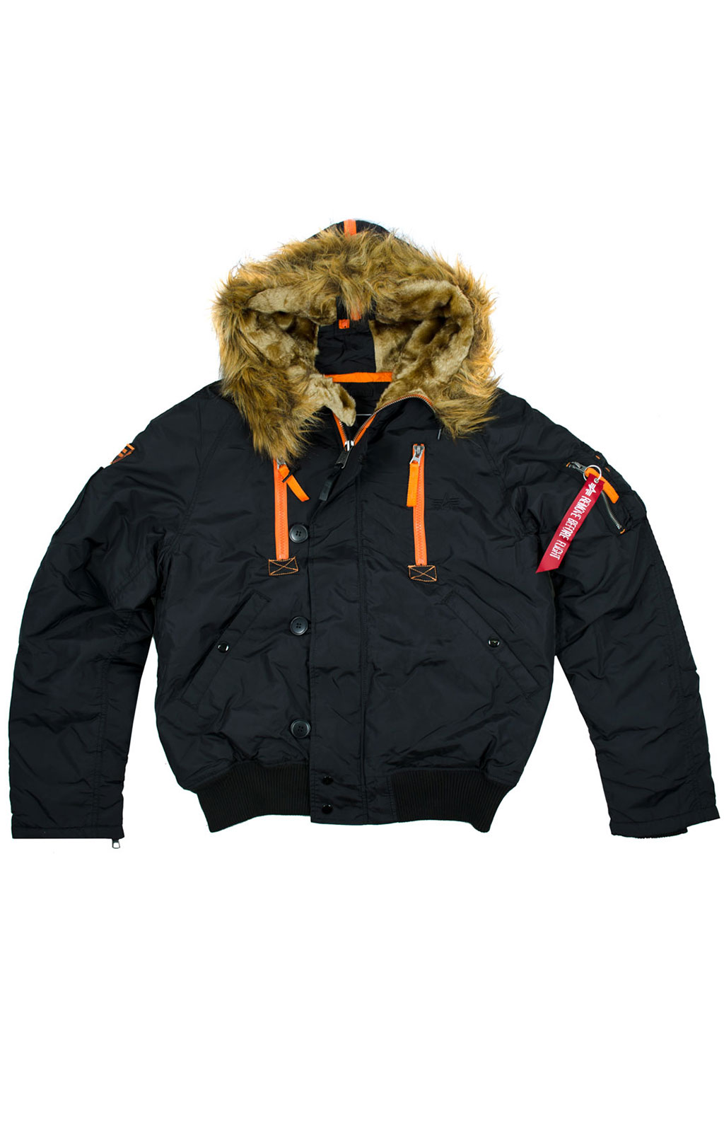 Аляска короткая ALPHA INDUSTRIES PPS big size N-2B black/orange 