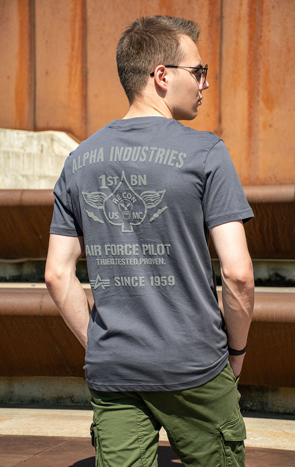 Футболка ALPHA INDUSTRIES AIR FORCE T vintage grey 