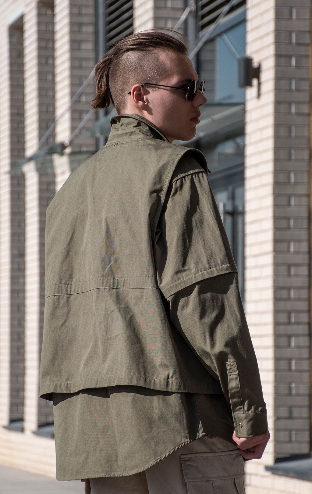 Ветровка трансформер ALPHA INDUSTRIES C-1 MOD SHIRT JACKET SS 24 m OG-107 green 