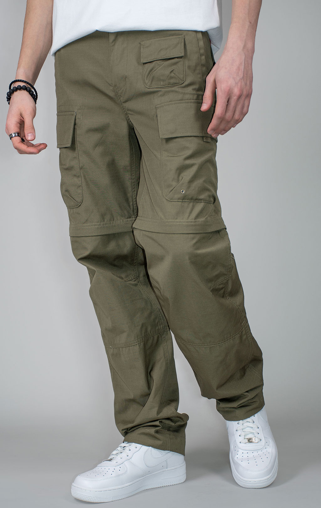 Брюки-шорты ALPHA INDUSTRIES CONVERTIBLE CARGO PANT SS 24 m OG-107 green 