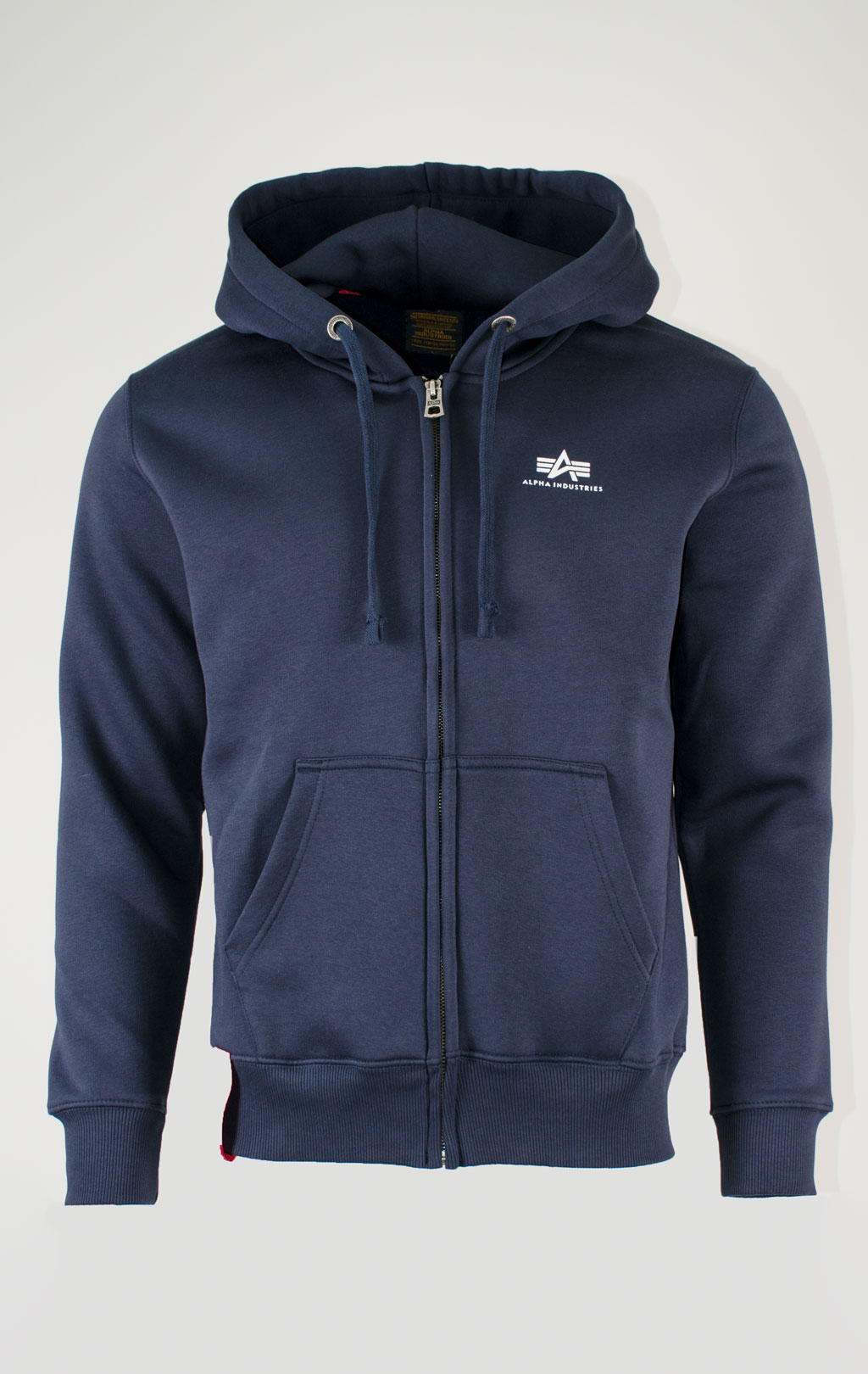Толстовка ALPHA INDUSTRIES BASIC ZIP HOODY SMALL LOGO rep. blue 