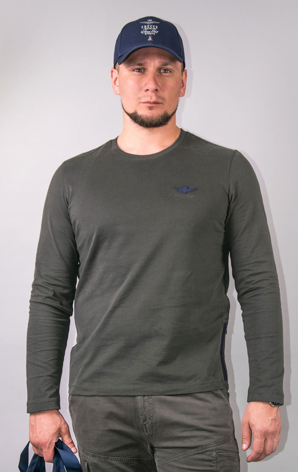 Лонгслив AERONAUTICA MILITARE big size FW 23/24/TR brown (TS 2141) 