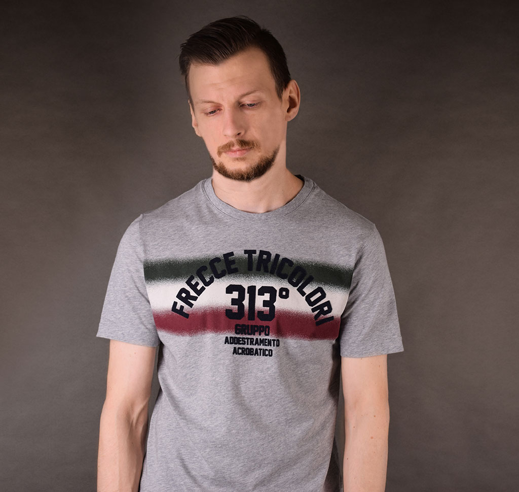 Футболка AERONAUTICA MILITARE SS19 grigio melange (TS 1620) 