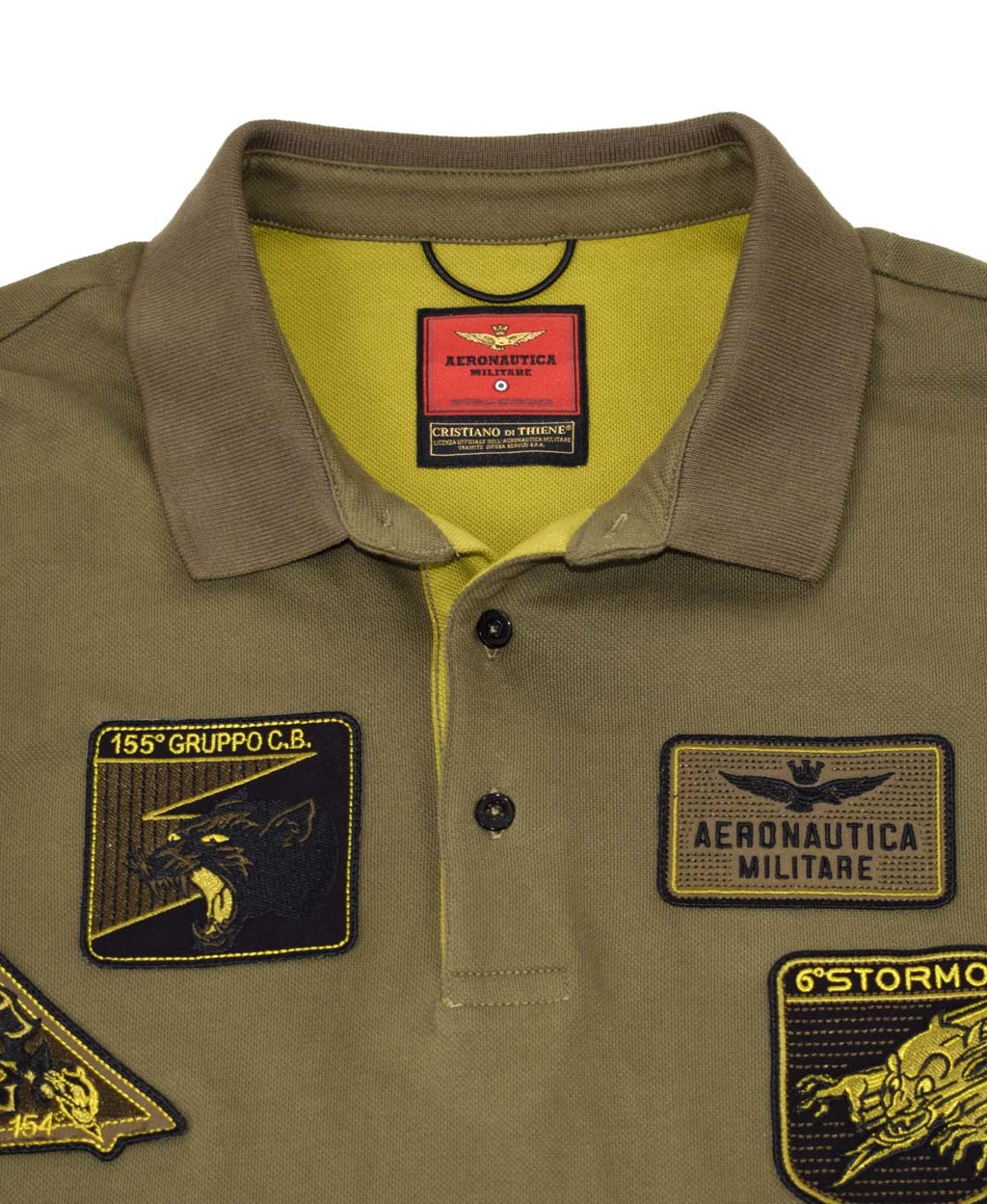 Поло-лонгслив AERONAUTICA MILITARE FW 21/22/TR verde militare (TS 1571) 