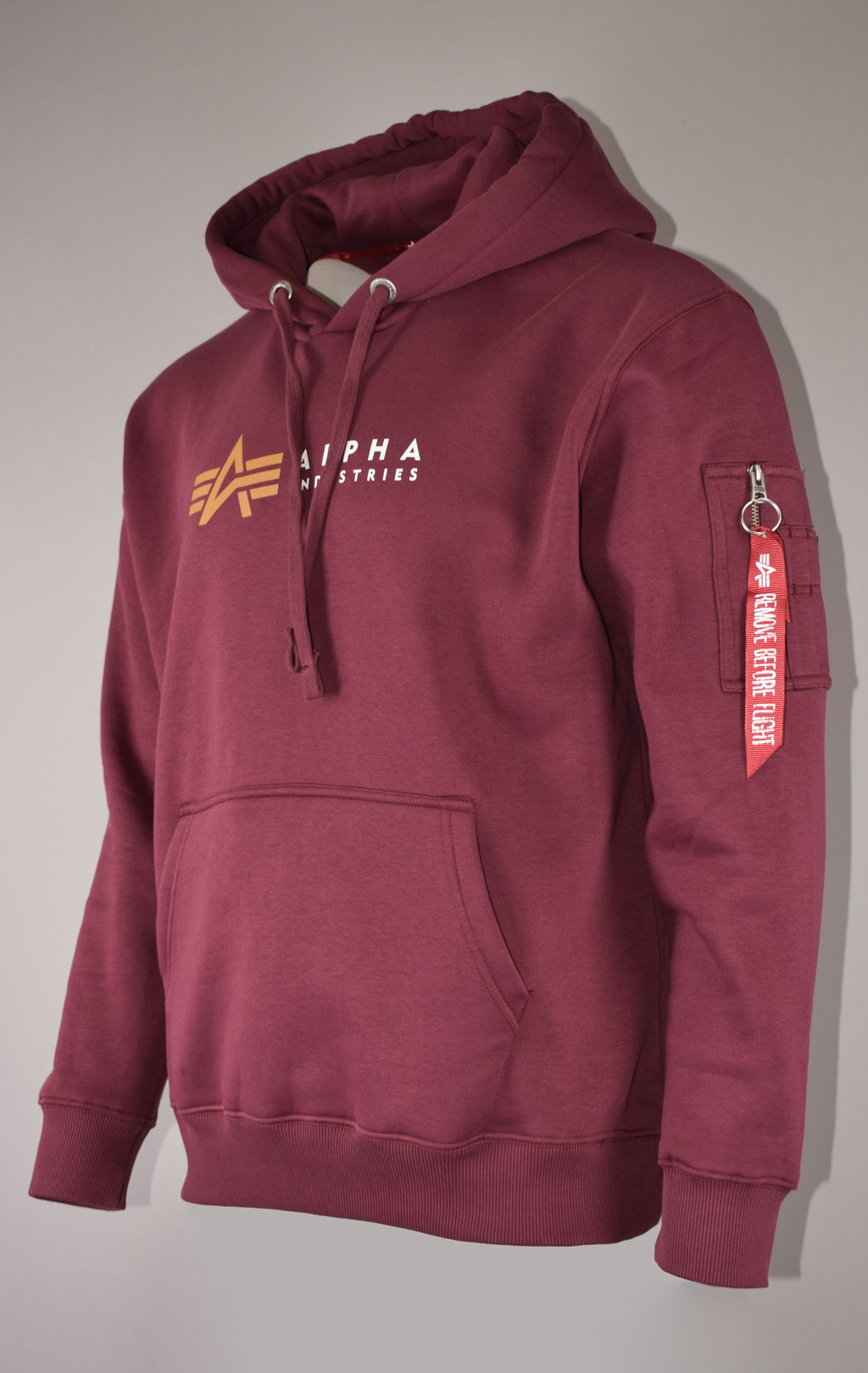 Толстовка ALPHA INDUSTRIES ALPHA LABEL HOODY burgundy 