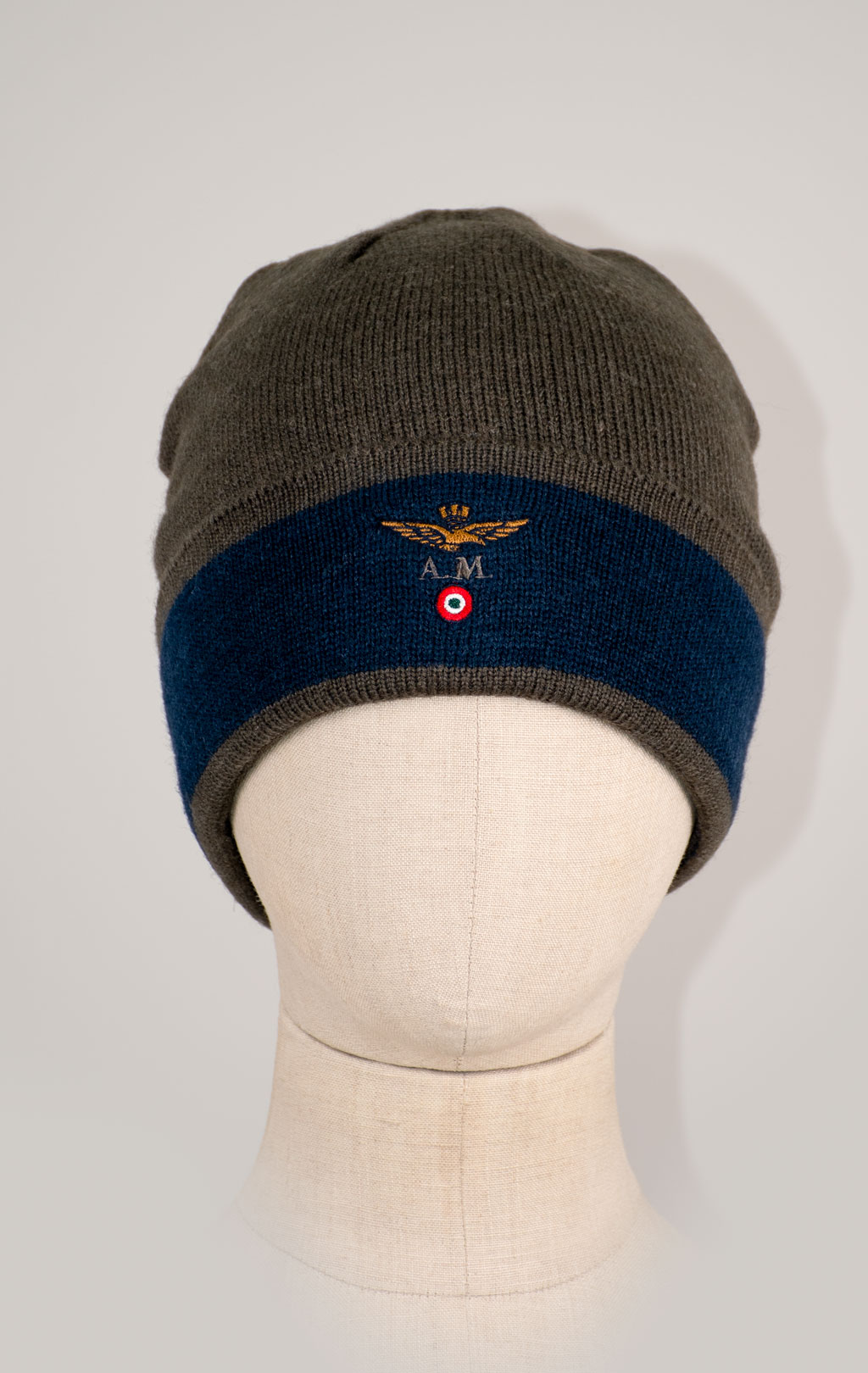 Шапка вязаная AERONAUTICA MILITARE FW 25/26/CN dark olive (CU 0082) 