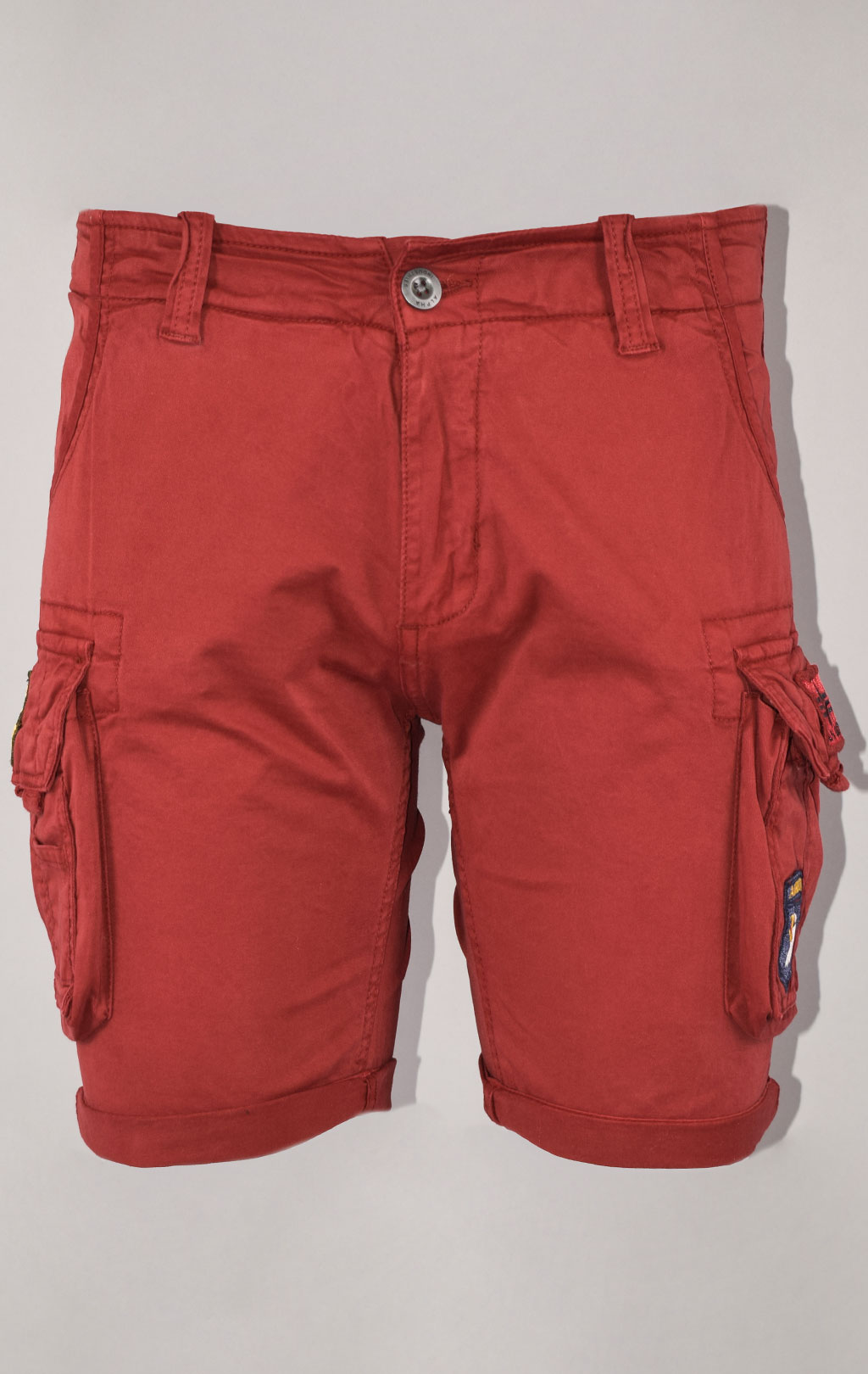 Шорты ALPHA INDUSTRIES CREW SHORT PATCH RBF red 