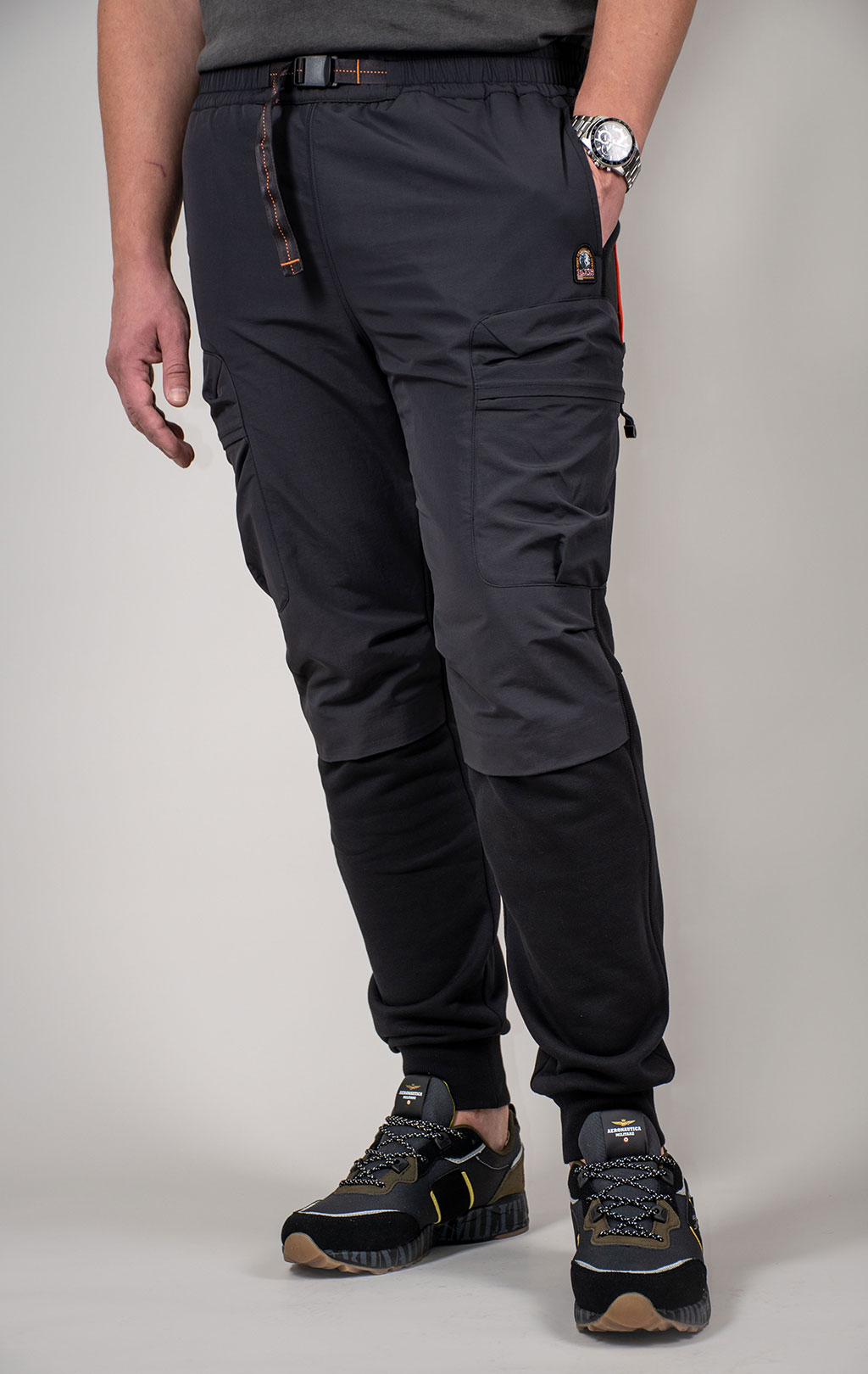 Брюки трикотажные PARAJUMPERS OSAGE с карманами FW 25/26 black 