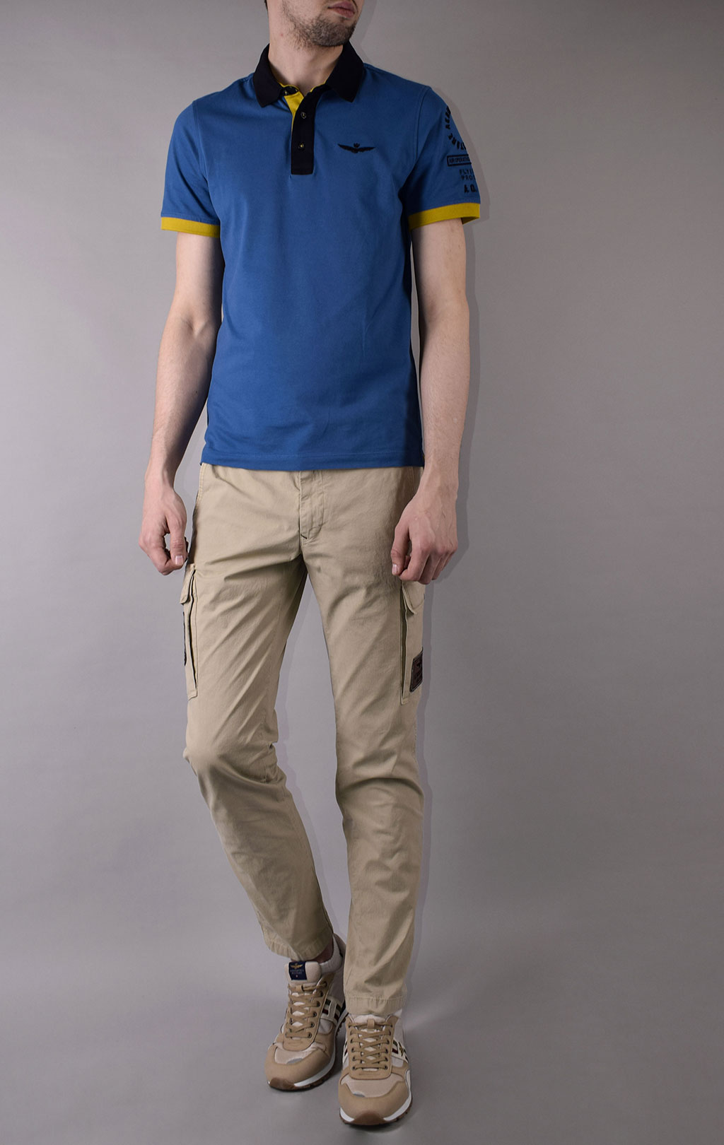 Футболка-поло AERONAUTICA MILITARE SS 21/TR azzurro (PO 1517)