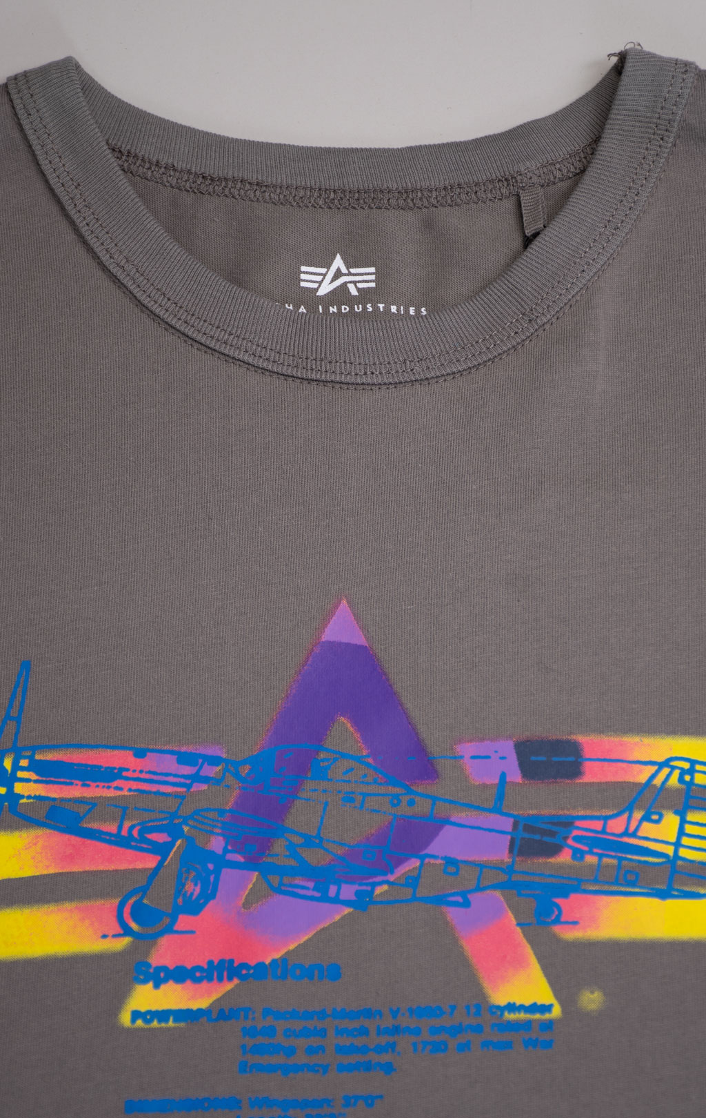 Футболка ALPHA INDUSTRIES ALPHA GRADIENT TEE SS 24 aircraft gray 