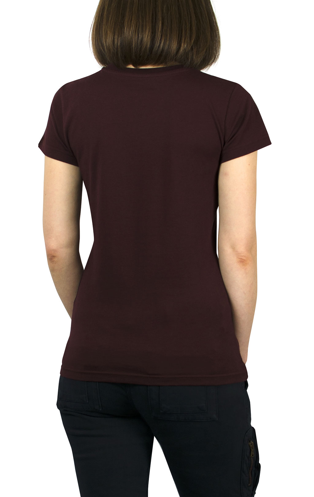 Женская футболка ALPHA INDUSTRIES LOGO T deep maroon 