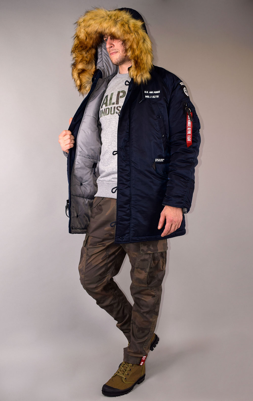 Аляска ALPHA INDUSTRIES AIRBORNE N-3B rep. blue 