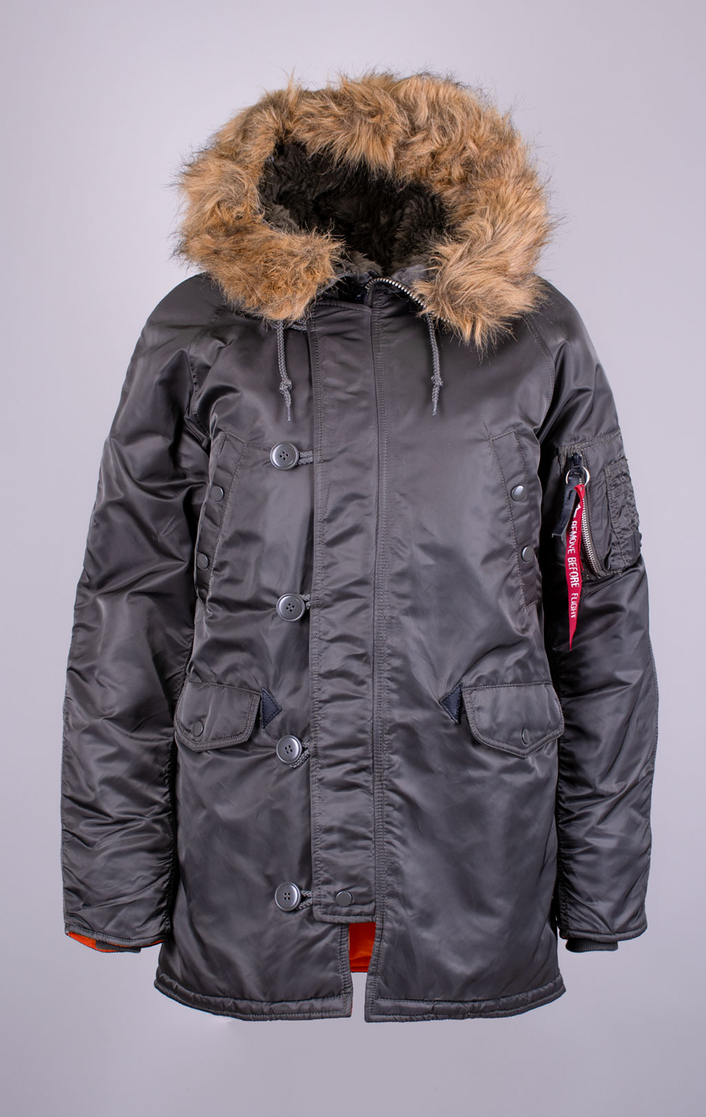 Аляска ALPHA INDUSTRIES SLIM FIT GEN-I N-3B rep. grey/orange 