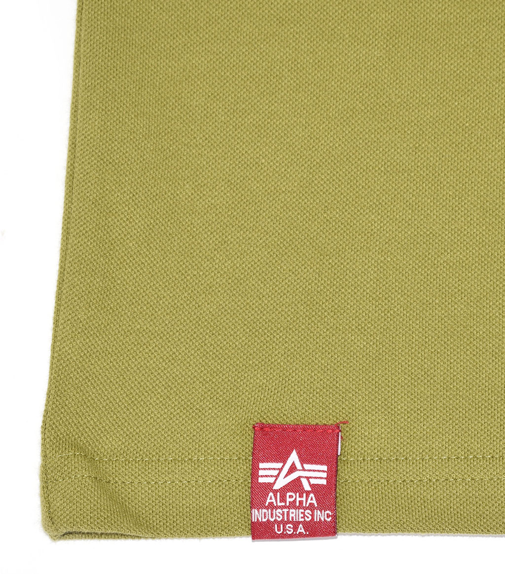 Футболка ALPHA INDUSTRIES AIR CREW POLO khaki green 