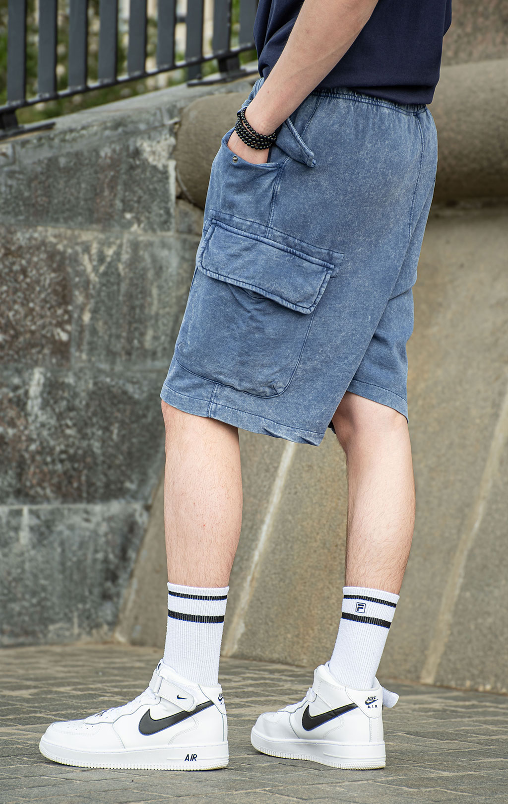 Шорты трикотажные ALPHA INDUSTRIES TERRY DYED SHORT SS 25 m rep. blue 