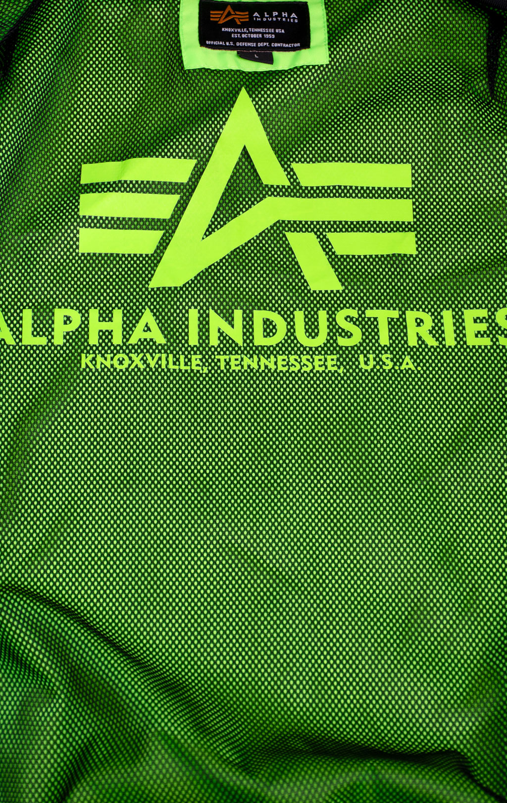 Ветровка-бомбер ALPHA INDUSTRIES MA-1 NEON neon green 