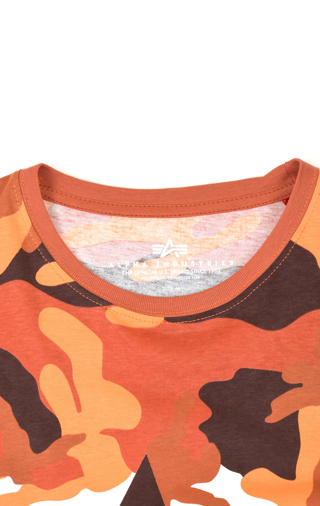 Футболка ALPHA INDUSTRIES LOST CAMO T orange camo 