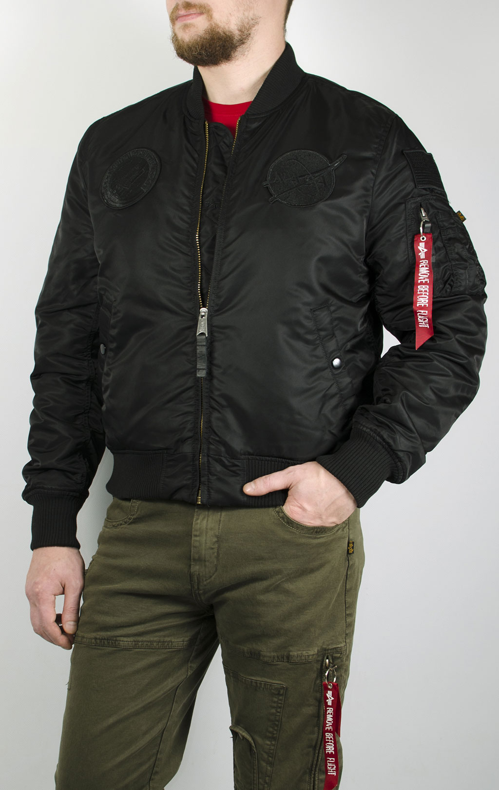 Бомбер ALPHA INDUSTRIES VF NASA MA-1 all black 