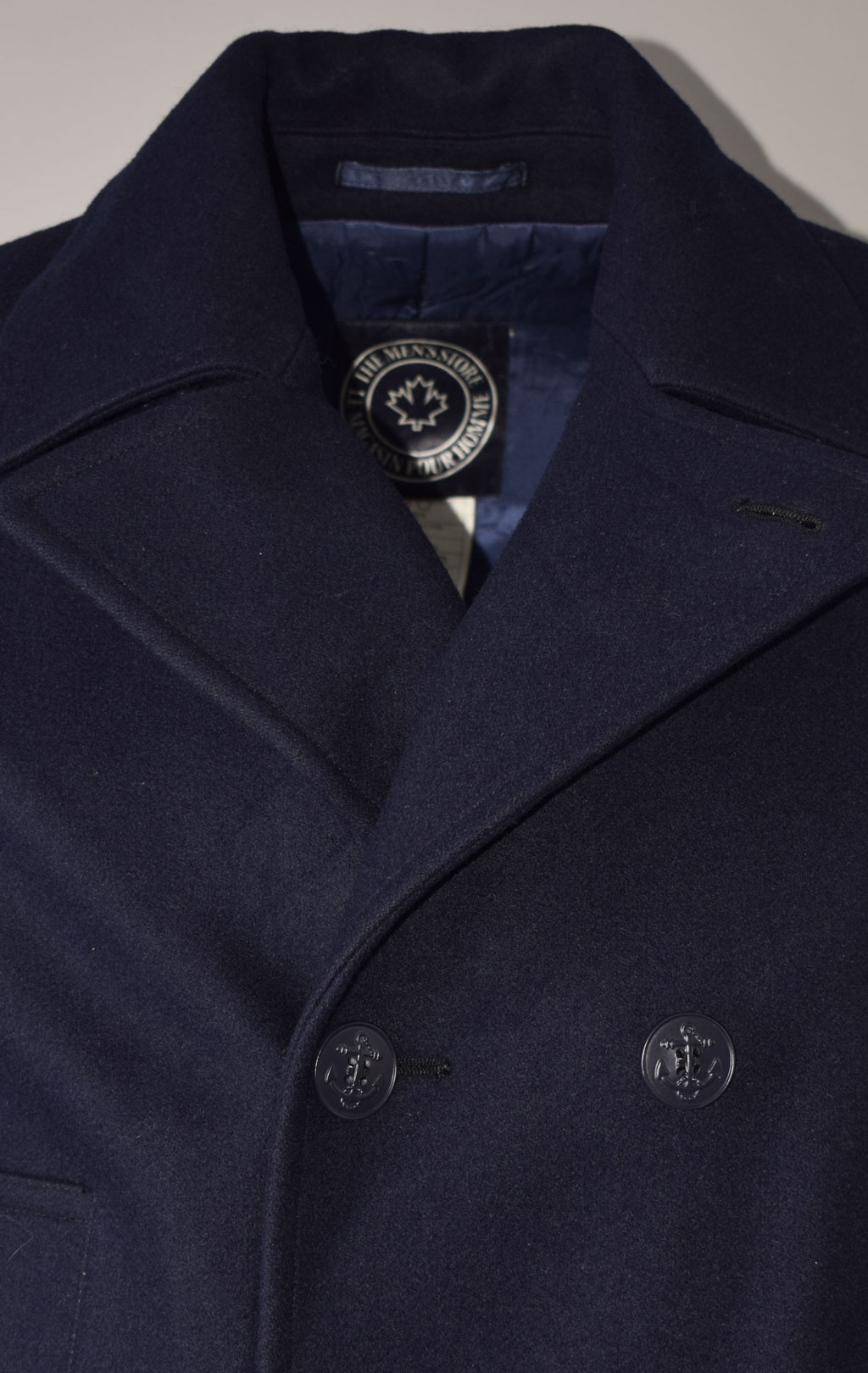 Бушлат морской The men's store PEACOAT шерсть70/вискоза30 navy б/у Канада