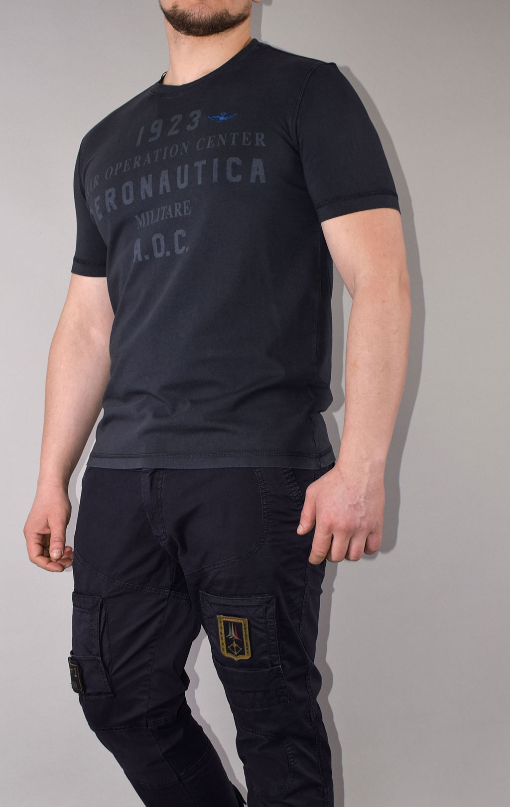 Футболка AERONAUTICA MILITARE SS 21/IN blue black (TS 1814) 