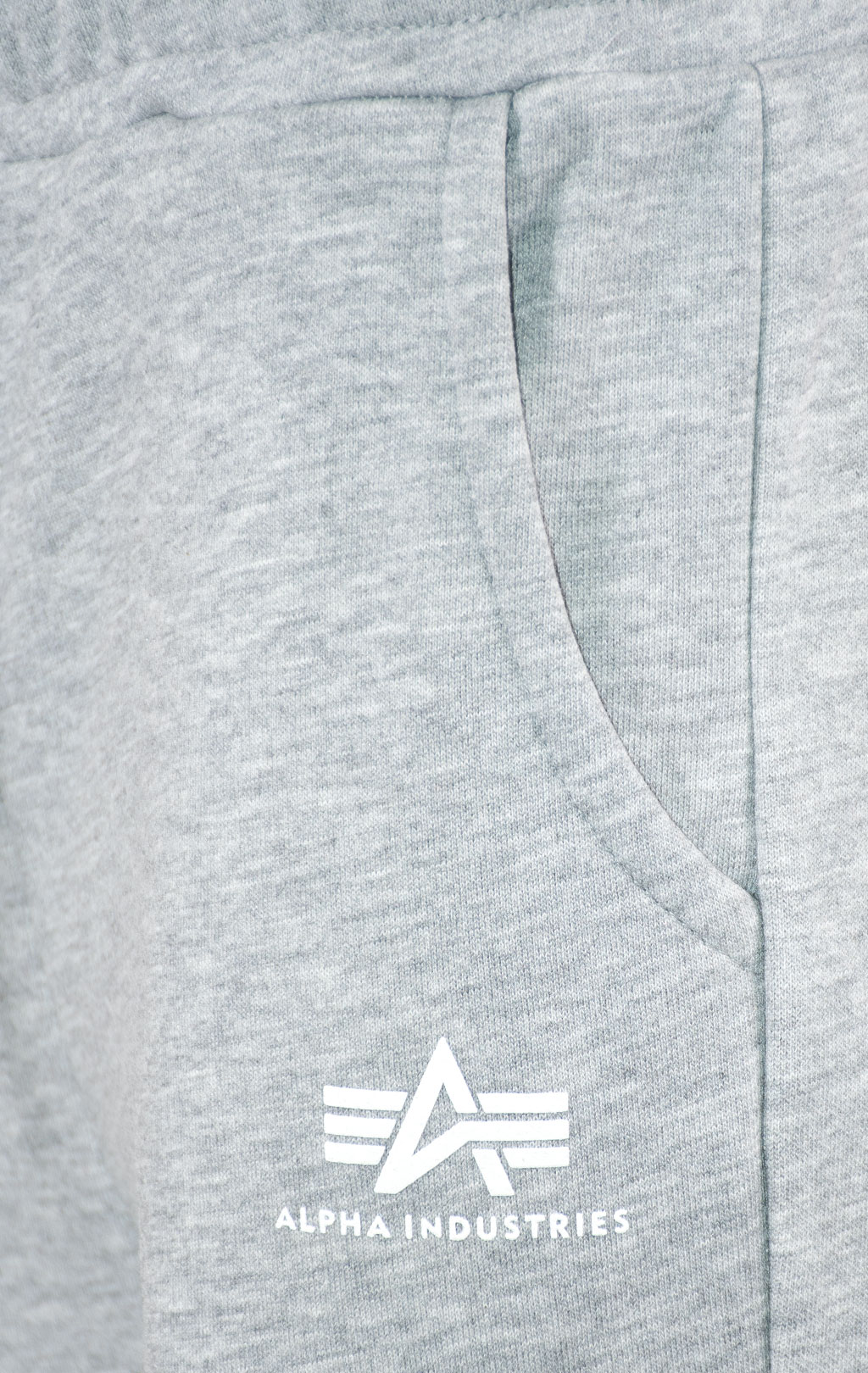Женские брюки спортивные джоггеры ALPHA INDUSTRIES BASIC JOGGER SMALL LOGO grey heather/white 
