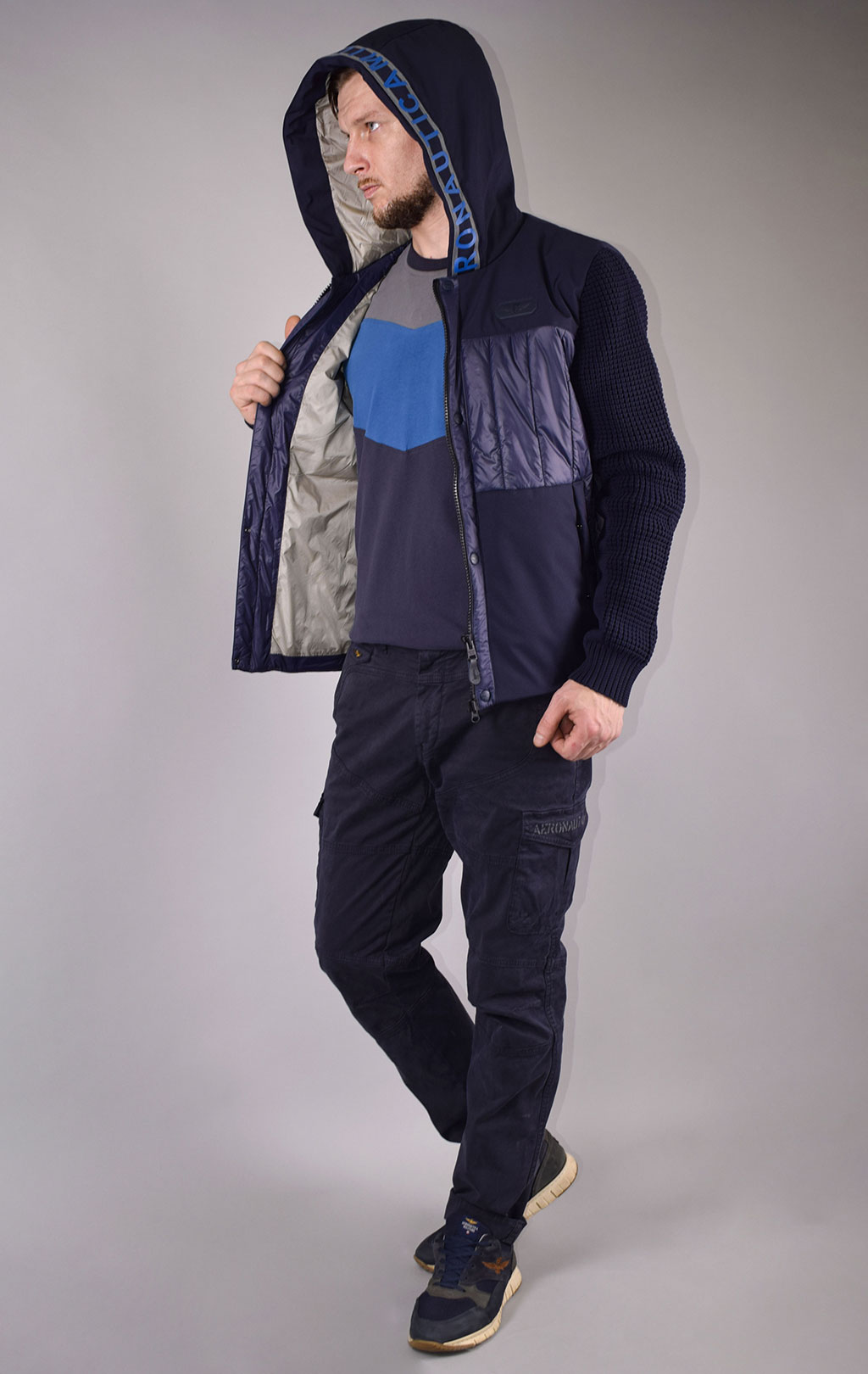 Куртка AERONAUTICA MILITARE FW 19/20 blue navy/blue navy (AF 378) 