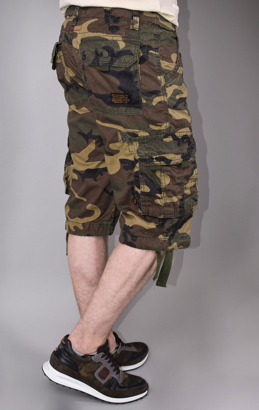 Шорты ALPHA INDUSTRIES JET camo woodland 65 