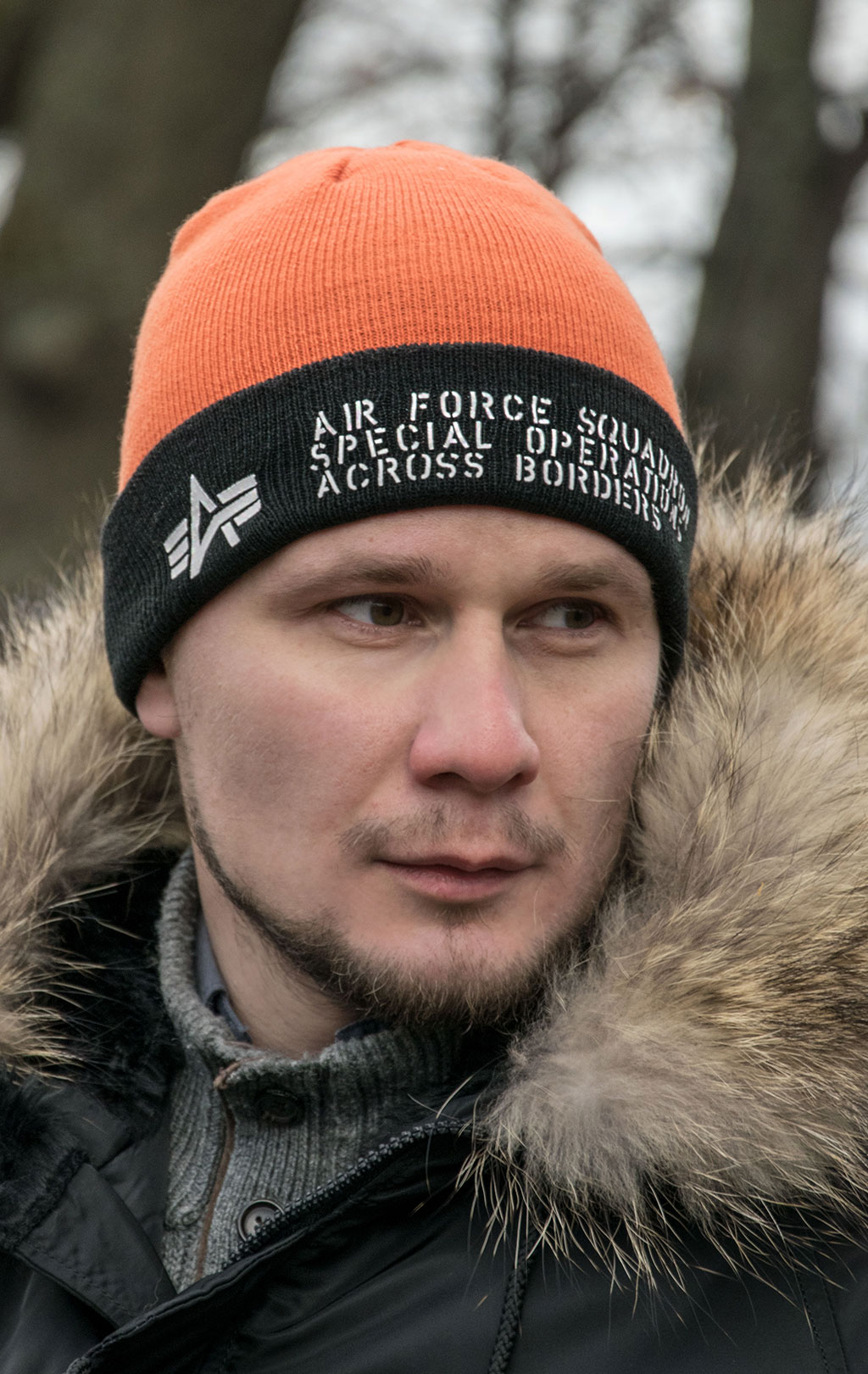 Шапка ALPHA INDUSTRIES AIR FORCE BEANIE flame orange 