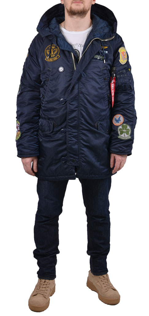 Аляска ALPHA INDUSTRIES PILOT N-3B sage/replica blue 