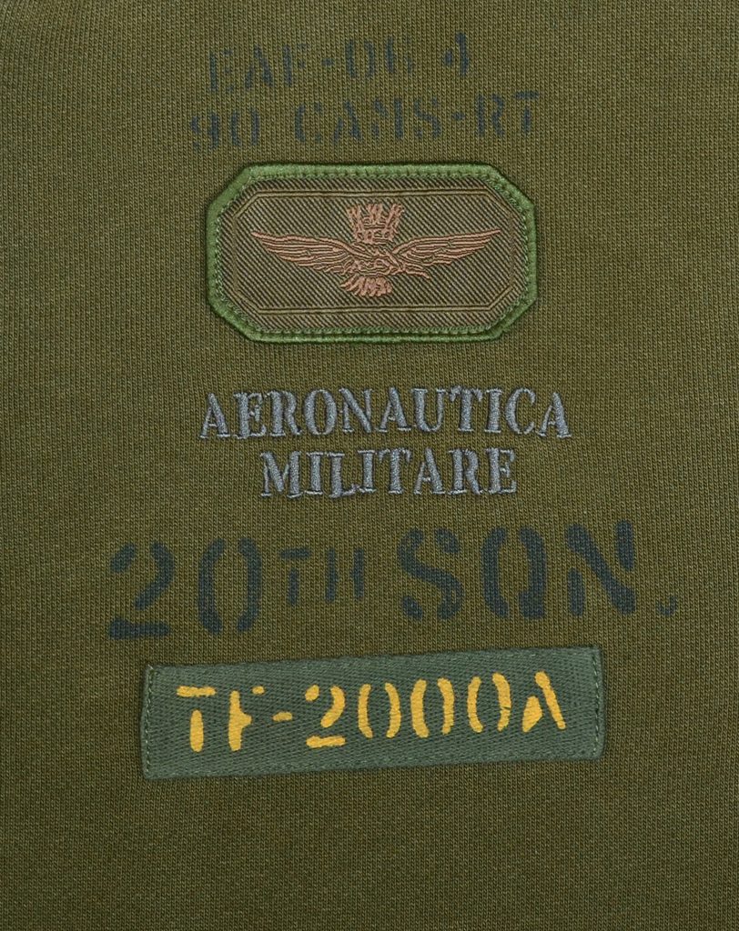 Толстовка с капюшоном AERONAUTICA MILITARE verde militare (FE 1209) 