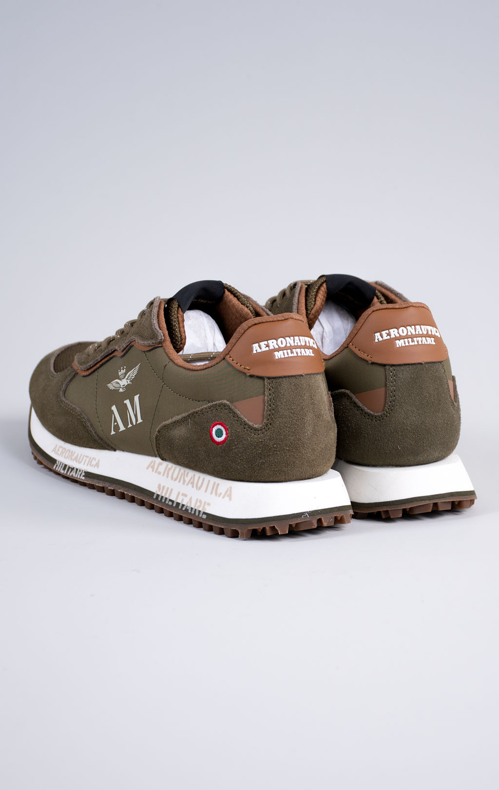 Кроссовки AERONAUTICA MILITARE (SC 0320) SS 26/CN verde militare 