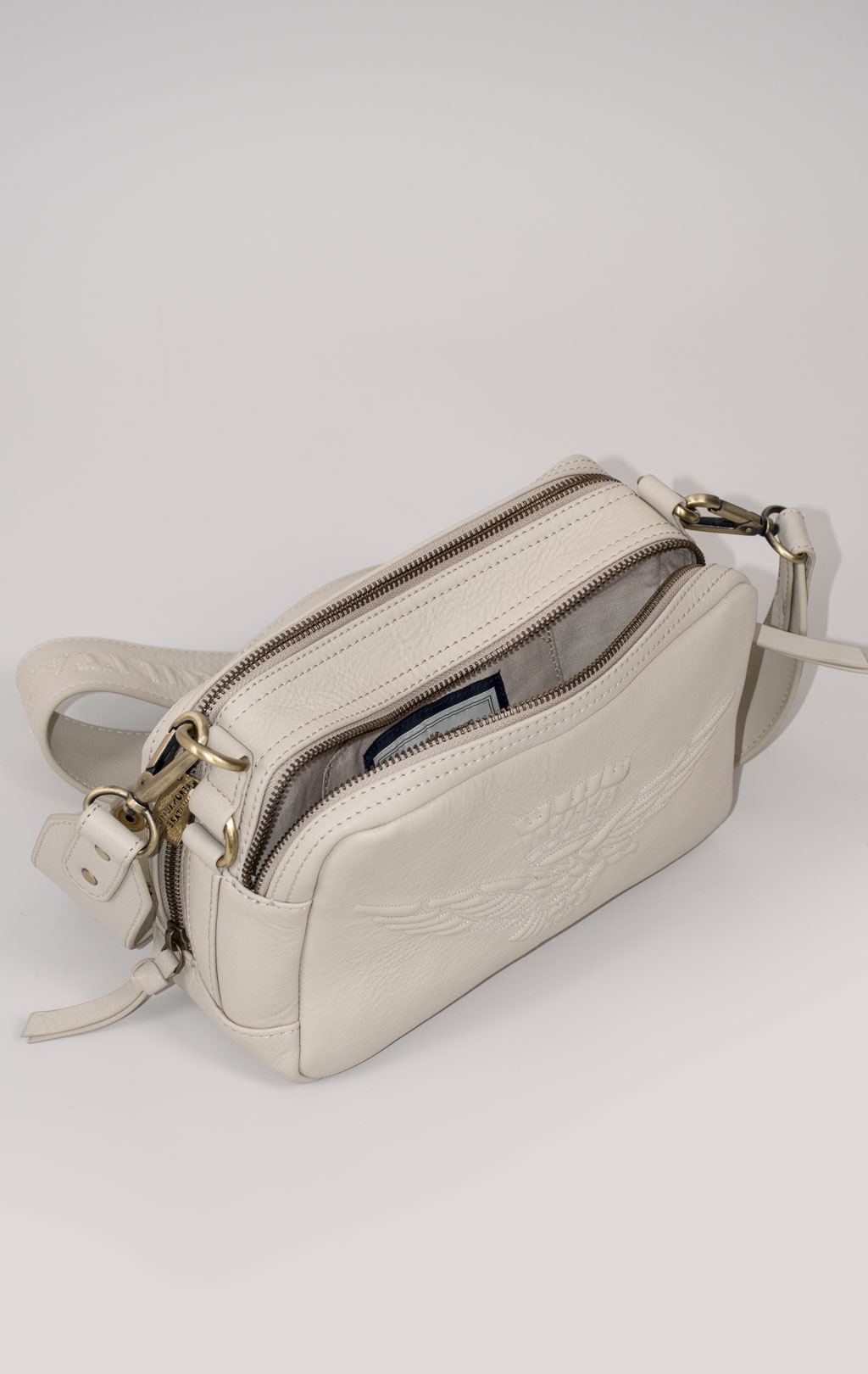 Женская сумка AERONAUTICA MILITARE LEATHER BAG SS 24/IN beige (BO 1118) 