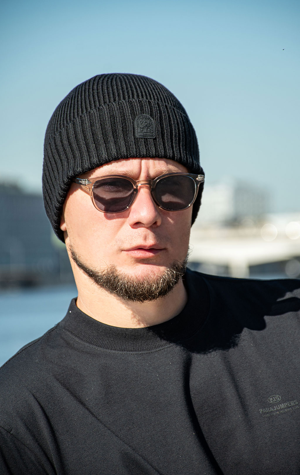 Шапка вязаная PARAJUMPERS PLAIN BEANIE FW 25/26 black 