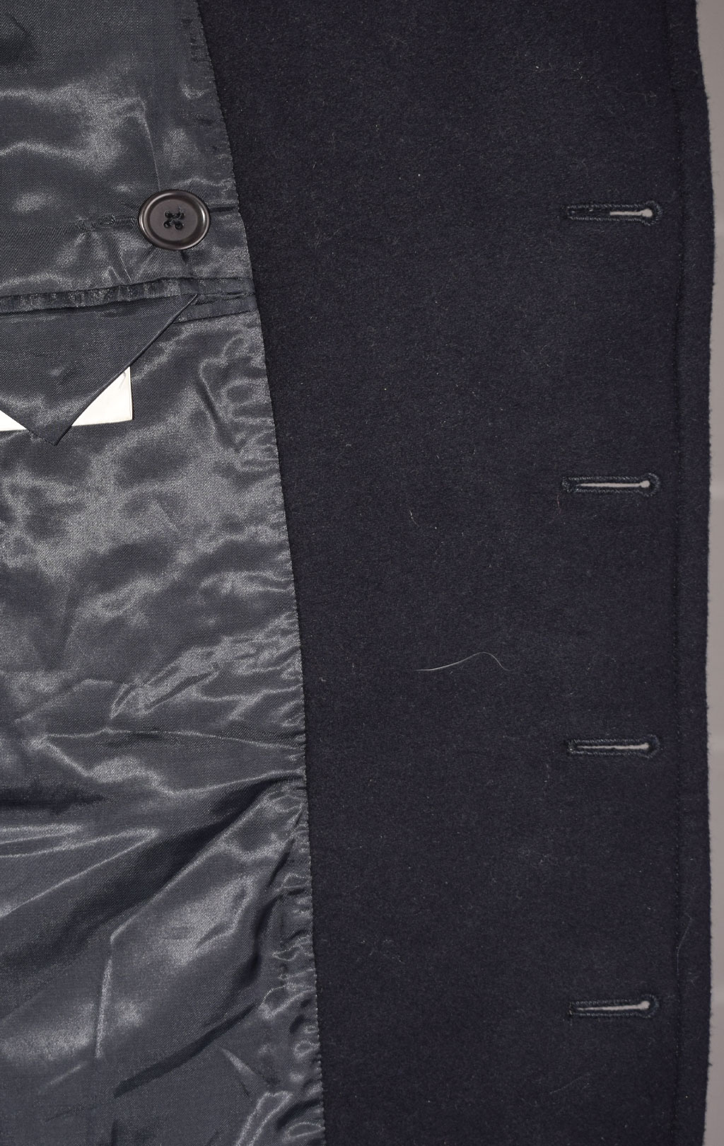 Бушлат морской BIANKO LEONARDO PEACOAT шерсть black Италия